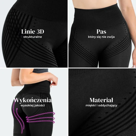 Legginsy Modelujące 3D — zbliżenie na materiał